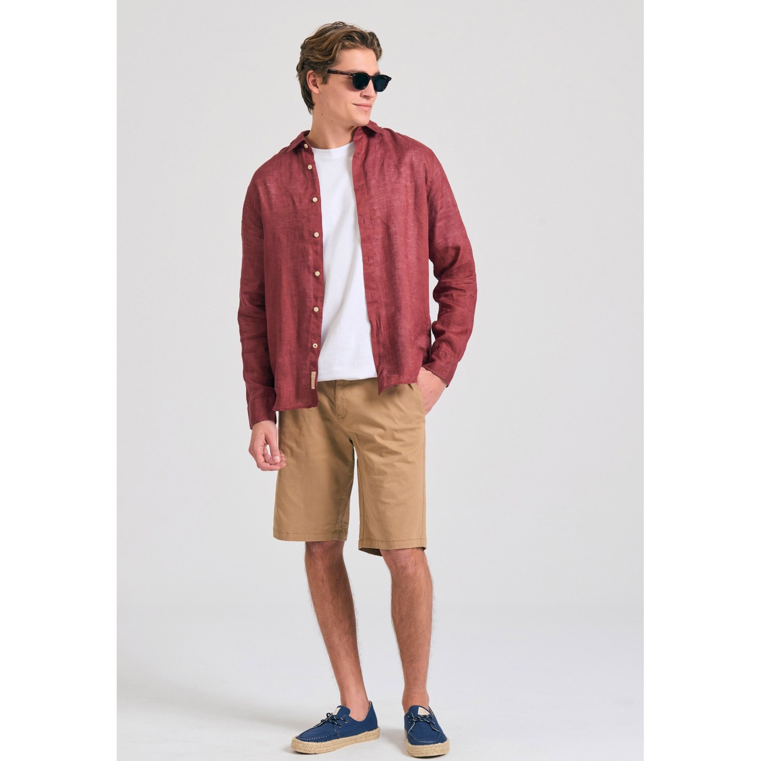 Garment dyed λινό πουκάμισο - The essentials