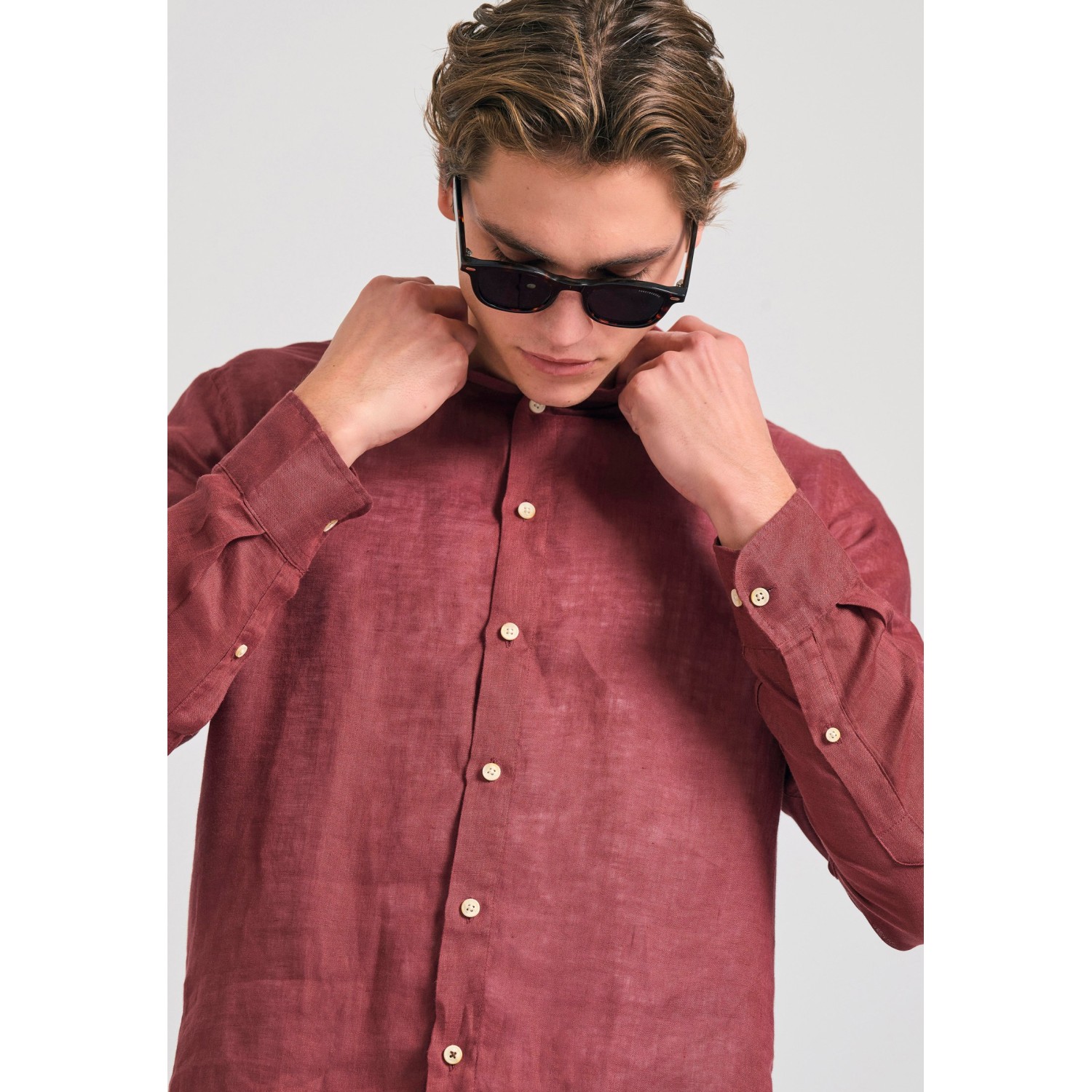 Garment dyed λινό πουκάμισο - The essentials