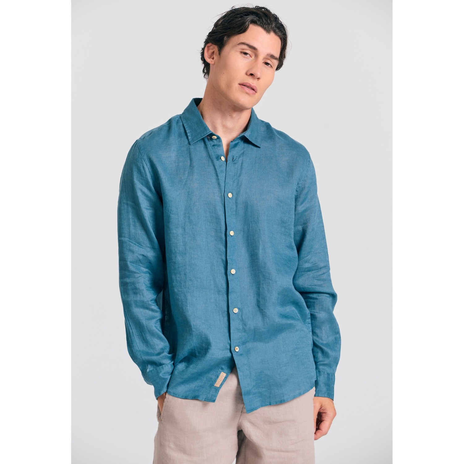 Garment dyed λινό πουκάμισο - The essentials