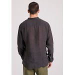 Garment dyed λινό πουκάμισο με λαιμό mao