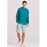 Garment dyed λινό πουκάμισο με λαιμό mao
