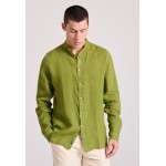 Garment dyed λινό πουκάμισο με λαιμό mao