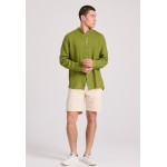 Garment dyed λινό πουκάμισο με λαιμό mao