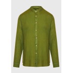 Garment dyed λινό πουκάμισο με λαιμό mao
