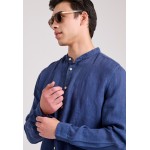 Garment dyed λινό πουκάμισο με λαιμό mao Garment dyed λινό πουκάμισο με λαιμό mao