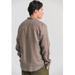 Garment dyed λινό πουκάμισο με λαιμό mao Garment dyed λινό πουκάμισο με λαιμό mao