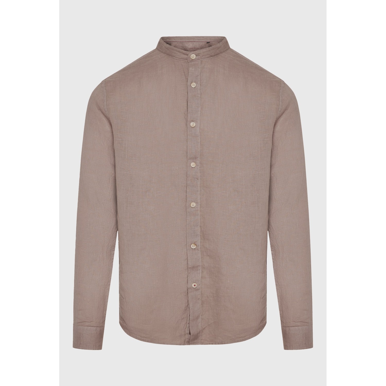 Garment dyed λινό πουκάμισο με λαιμό mao Garment dyed λινό πουκάμισο με λαιμό mao