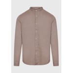 Garment dyed λινό πουκάμισο με λαιμό mao Garment dyed λινό πουκάμισο με λαιμό mao