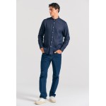 Garment dyed λινό πουκάμισο με λαιμό mao