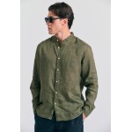 Garment dyed λινό πουκάμισο με λαιμό mao Garment dyed λινό πουκάμισο με λαιμό mao