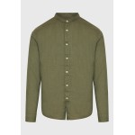 Garment dyed λινό πουκάμισο με λαιμό mao Garment dyed λινό πουκάμισο με λαιμό mao