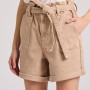 Garment dyed τζιν σορτς με δέσιμο στη μέση