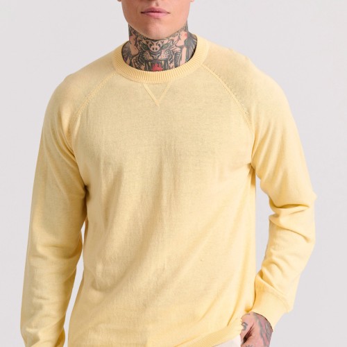 Linen blend ανδρική lightweight πλεκτή μπλούζα