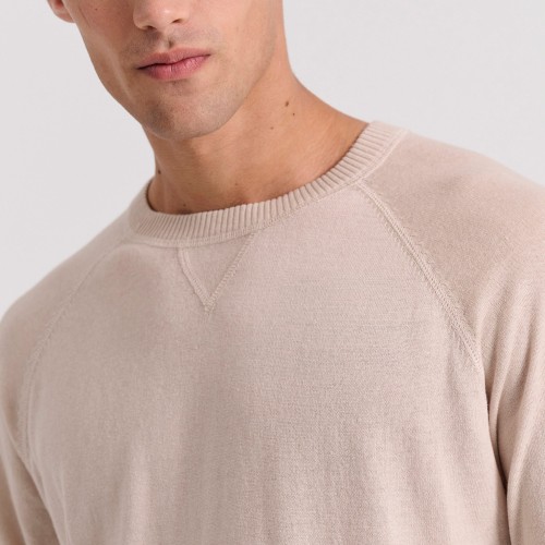 Linen blend ανδρική lightweight πλεκτή μπλούζα Linen blend ανδρική lightweight πλεκτή μπλούζα