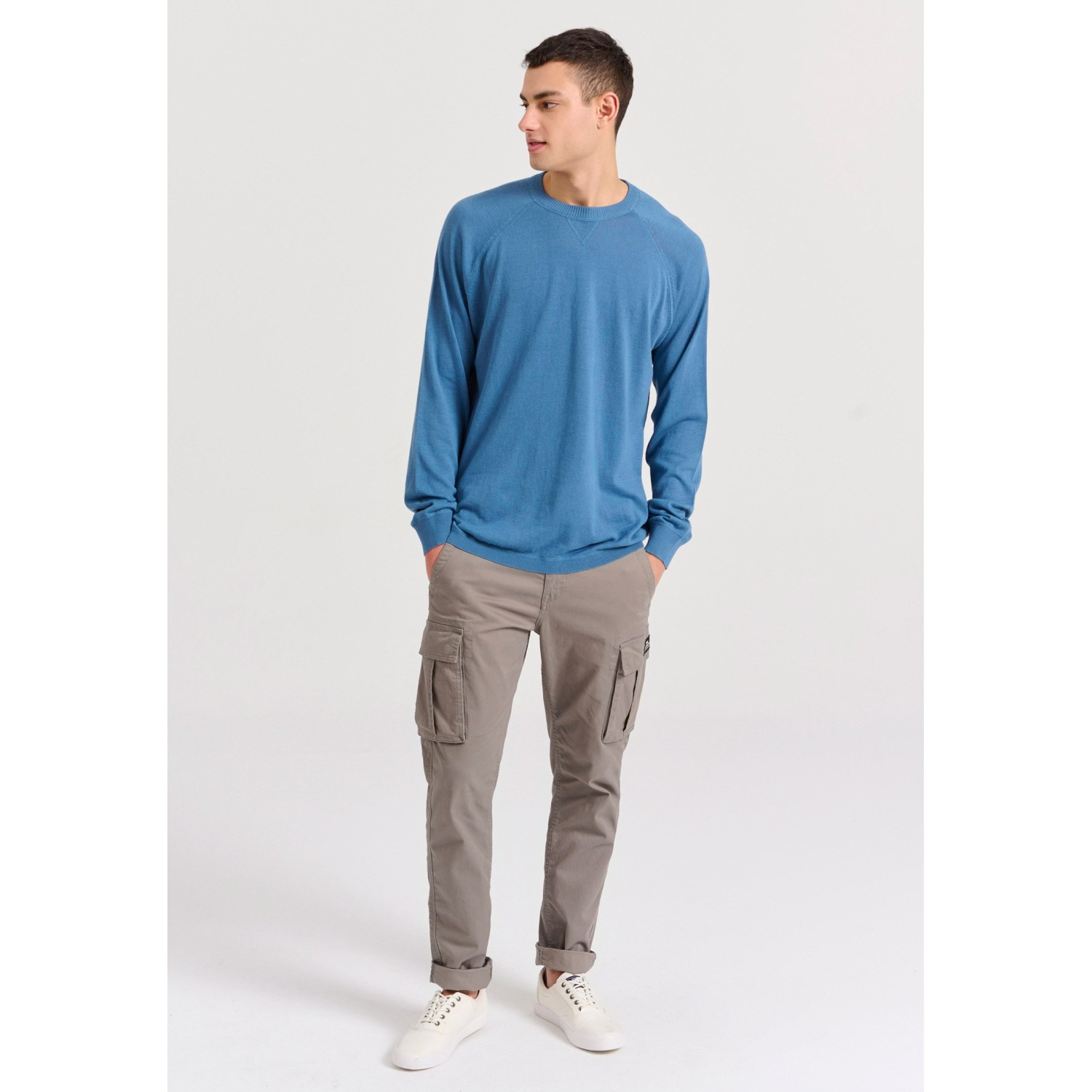 Linen blend ανδρική lightweight πλεκτή μπλούζα Linen blend ανδρική lightweight πλεκτή μπλούζα