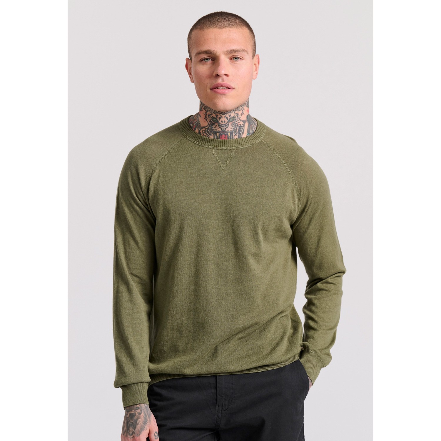 Linen blend ανδρική lightweight πλεκτή μπλούζα