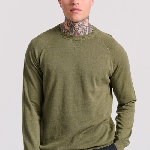 Linen blend ανδρική lightweight πλεκτή μπλούζα