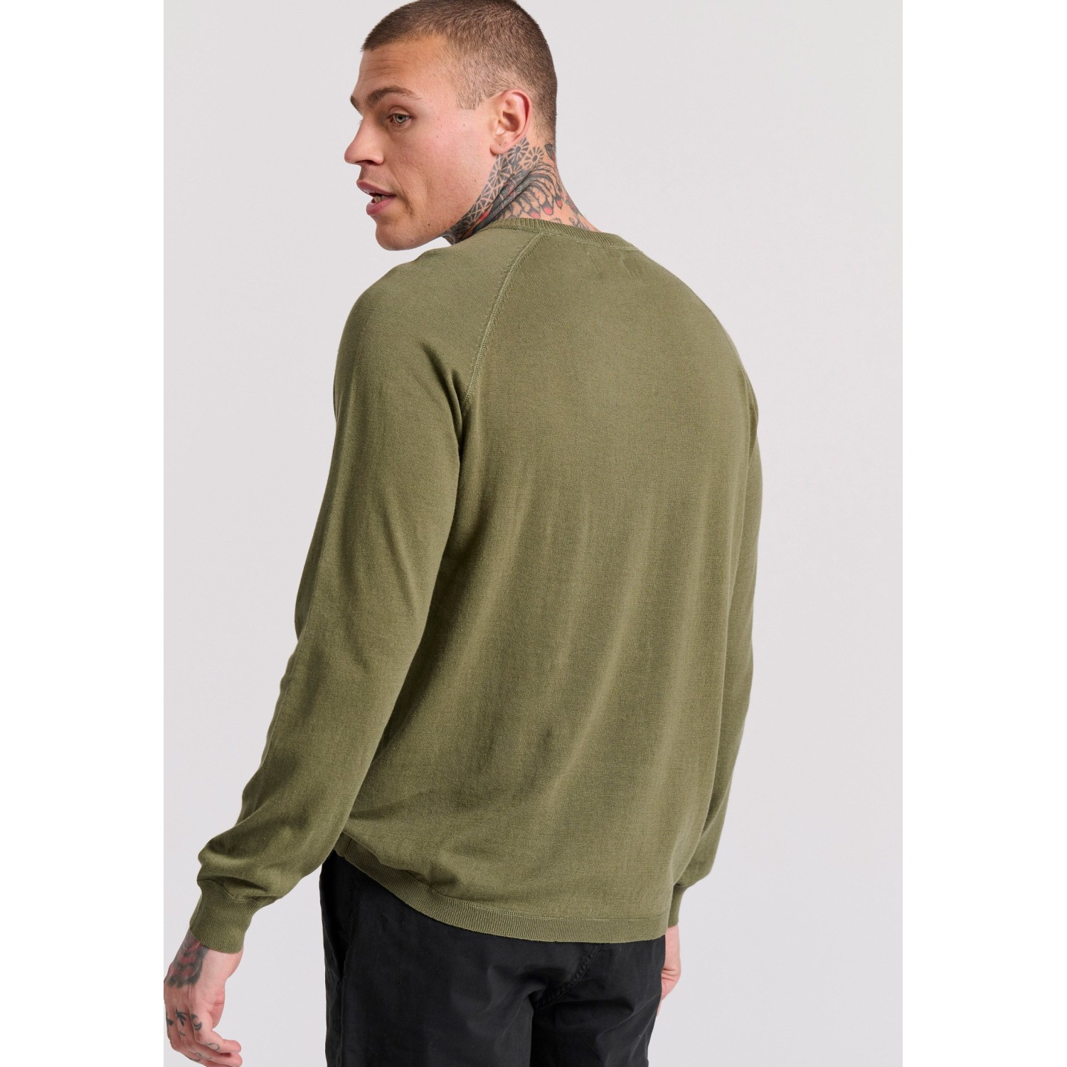 Linen blend ανδρική lightweight πλεκτή μπλούζα