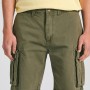Loose fit garment dyed cargo βερμούδα