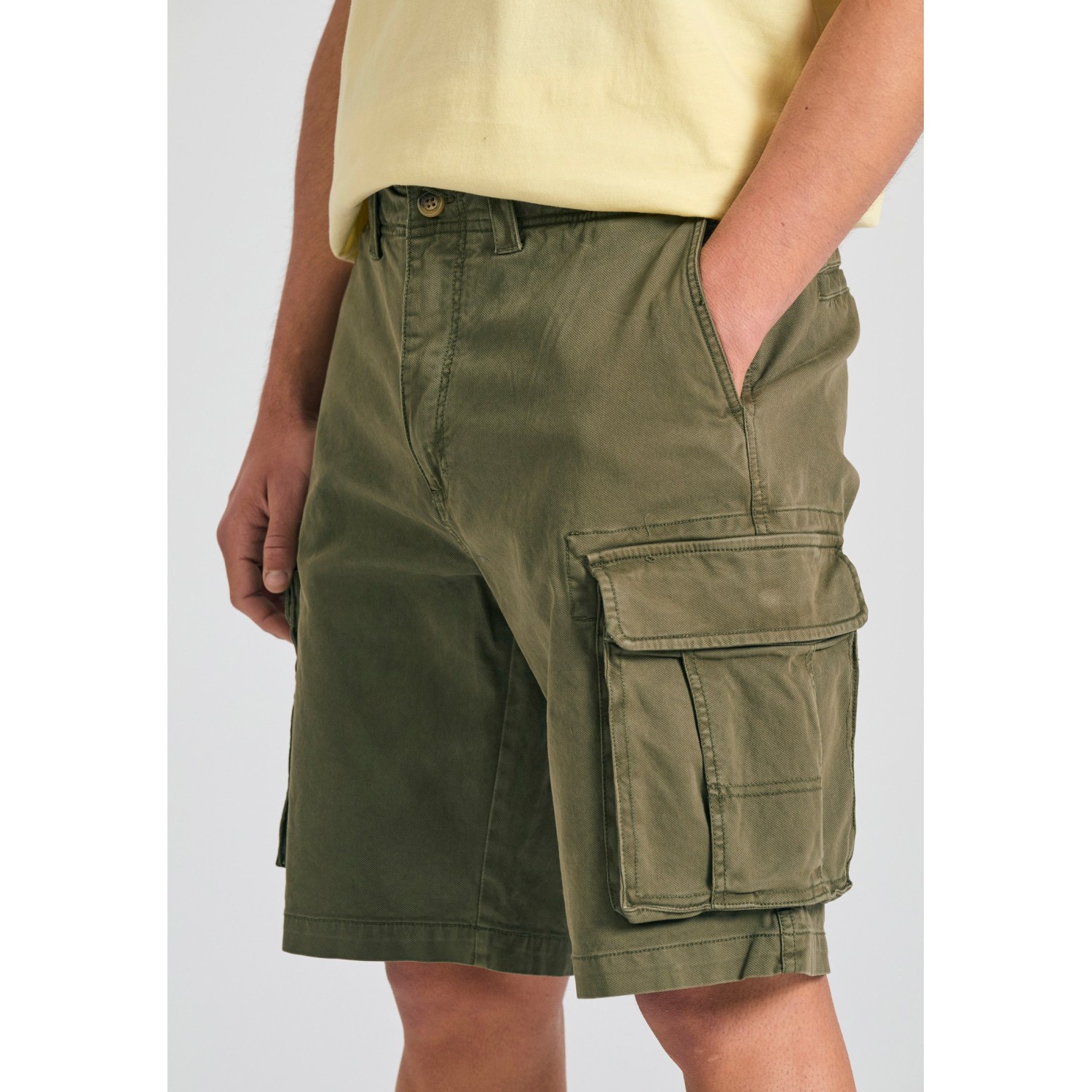 Loose fit garment dyed cargo βερμούδα