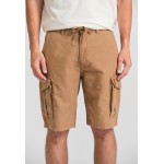Loose fit linen blend cargo βερμούδα