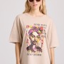 Loose fit t-shirt με bohemian τύπωμα