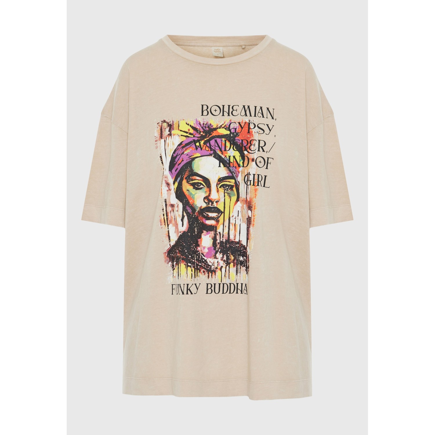 Loose fit t-shirt με bohemian τύπωμα