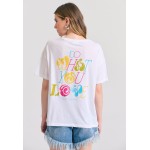 Loose fit t-shirt με text artwork τύπωμα στην πλάτ