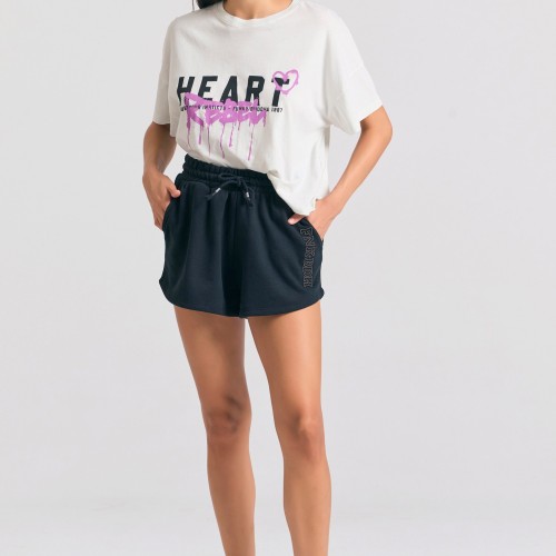 Loose fit αθλητικό σορτς με branded κέντημα