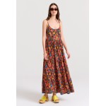 Loose fit εμπριμέ μάξι boho φόρεμα