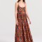 Loose fit εμπριμέ μάξι boho φόρεμα