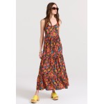 Loose fit εμπριμέ μάξι boho φόρεμα