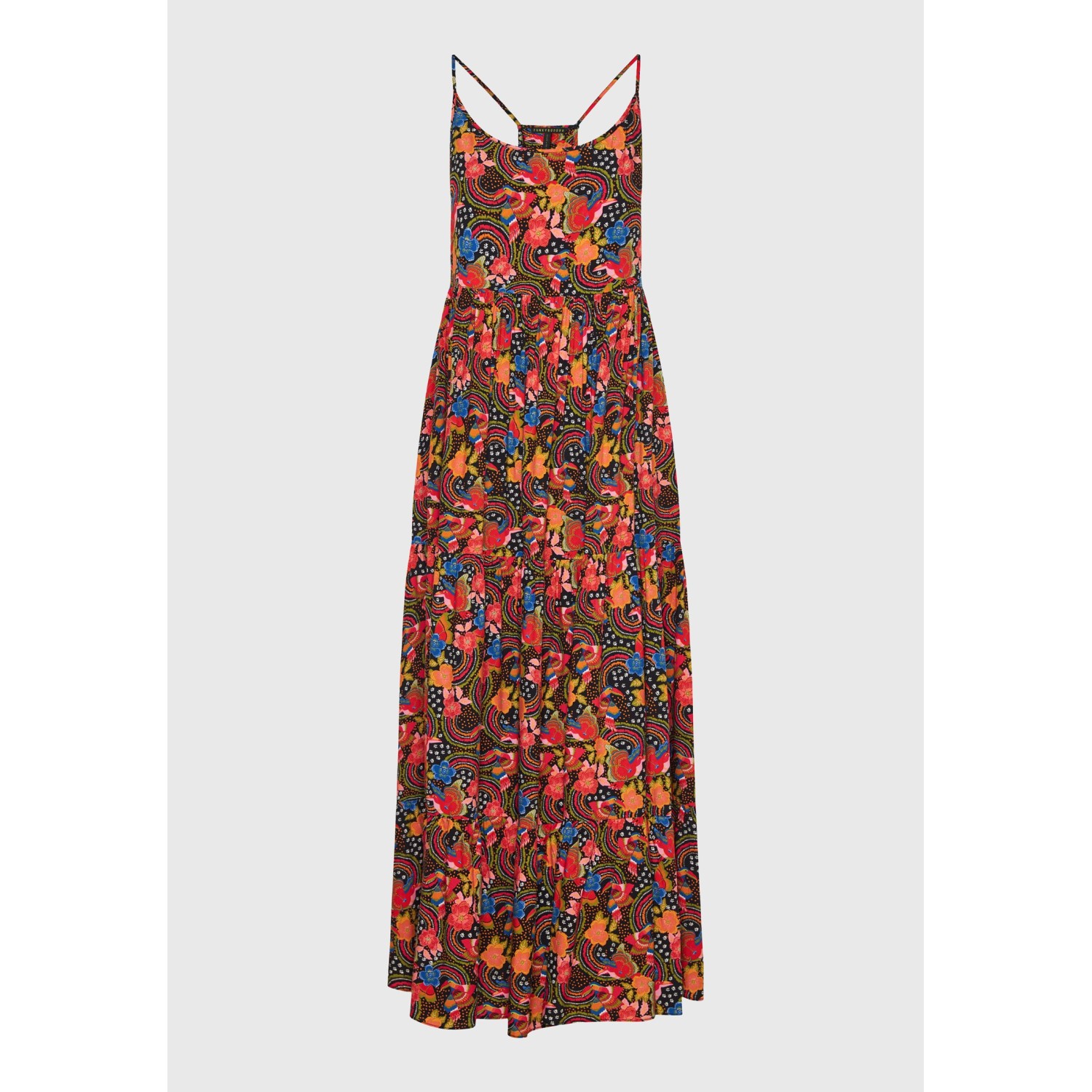 Loose fit εμπριμέ μάξι boho φόρεμα