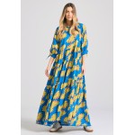 Loose fit μίντι φόρεμα με exotic τύπωμα