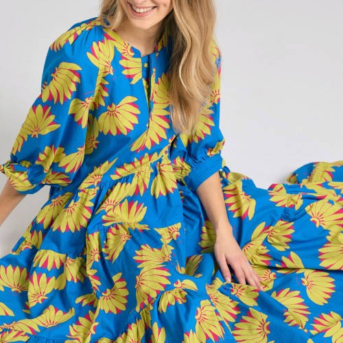 Loose fit μίντι φόρεμα με exotic τύπωμα Loose fit μίντι φόρεμα με exotic τύπωμα