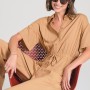 Loose fit ολόσωμη φόρμα με δέσιμο με κόμπο