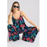 Loose fit ολόσωμη φόρμα με σχέδιο με κέντημα