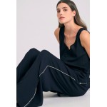 Loose fit παντελόνα από τεχνητό μετάξι