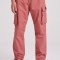 Loose tapered fit cargo παντελόνι σε ζακάρ ύφανση