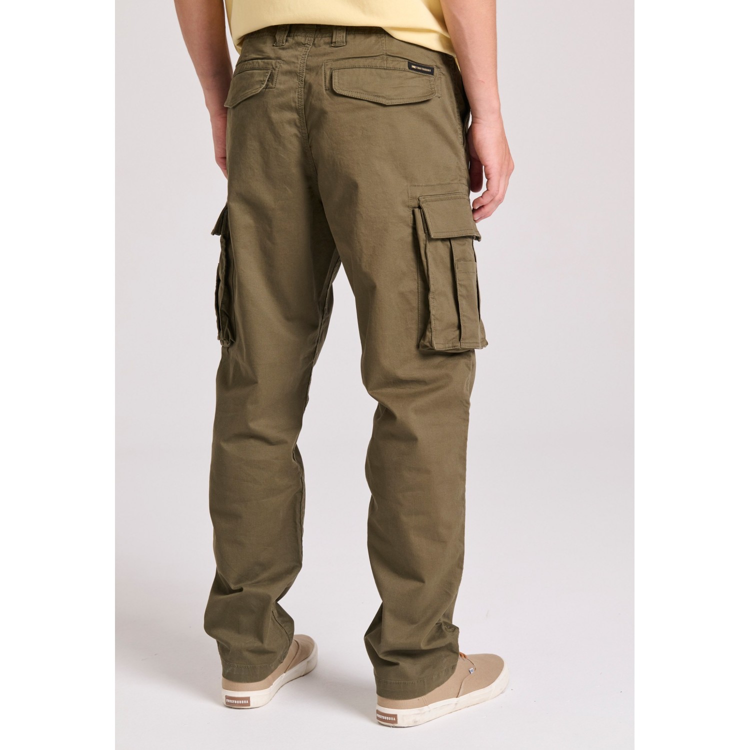 Loose tapered fit cargo παντελόνι σε ζακάρ ύφανση