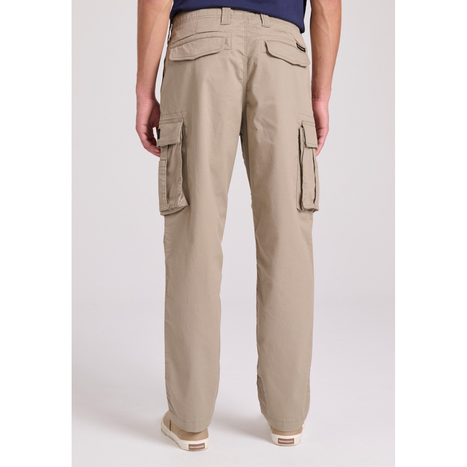 Loose tapered fit cargo παντελόνι σε ζακάρ ύφανση Loose tapered fit cargo παντελόνι σε ζακάρ ύφανση