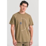 Organic cotton t-shirt με text artwork τύπωμα