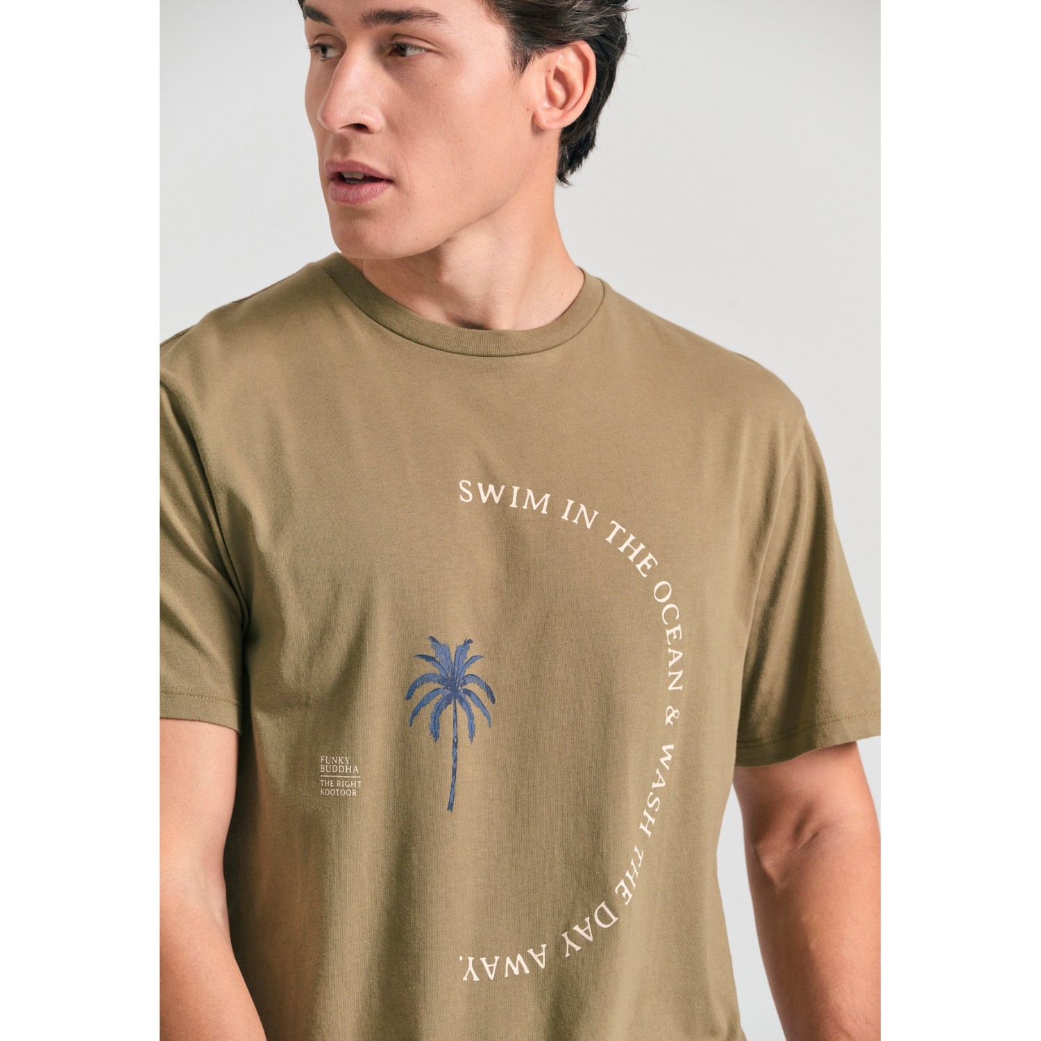 Organic cotton t-shirt με text artwork τύπωμα