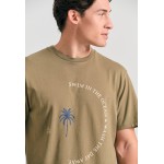 Organic cotton t-shirt με text artwork τύπωμα