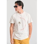 Organic cotton t-shirt με text artwork τύπωμα