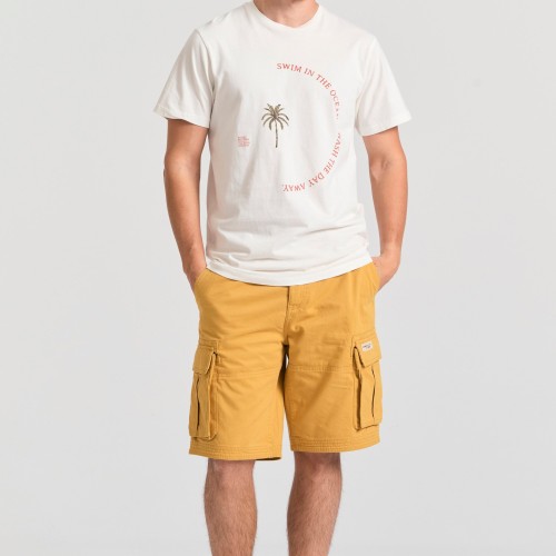 Organic cotton t-shirt με text artwork τύπωμα