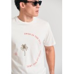Organic cotton t-shirt με text artwork τύπωμα