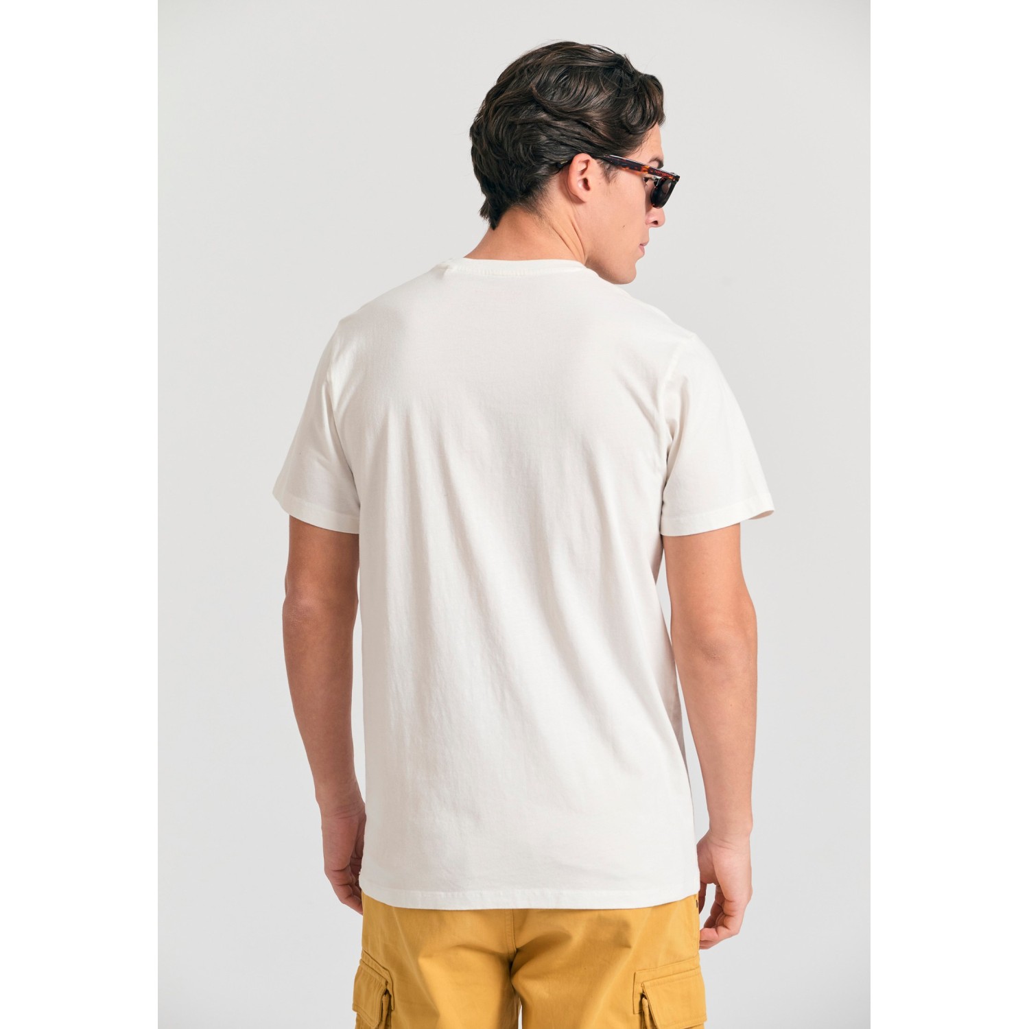 Organic cotton t-shirt με text artwork τύπωμα