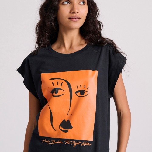 Organic cotton t-shirt με τύπωμα στο στήθος