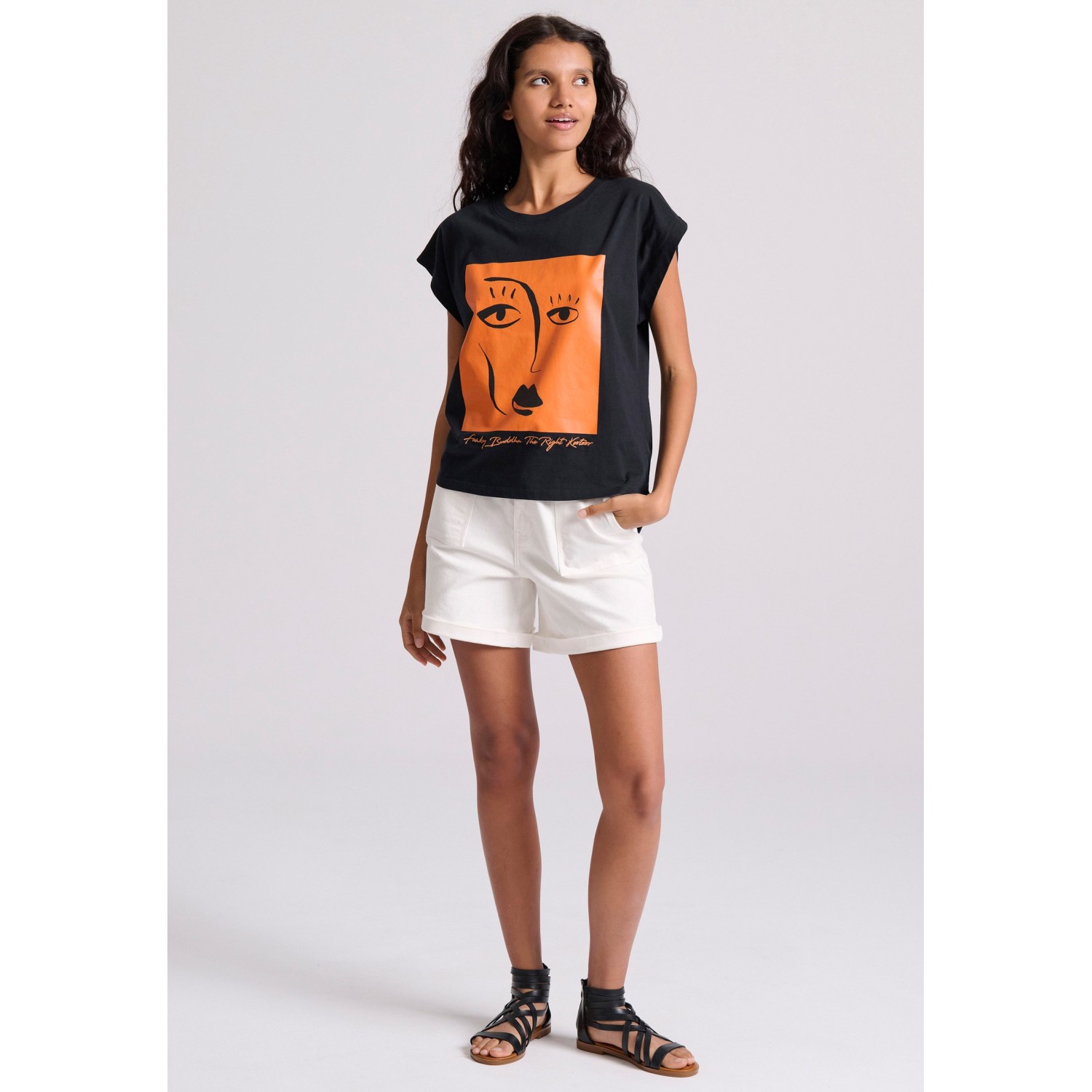 Organic cotton t-shirt με τύπωμα στο στήθος